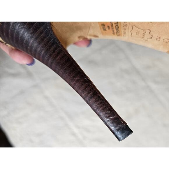 Boutique Leopard print leather fur surface 6.5 high ultra high heel boots w Zip. - Picture 11 of 16